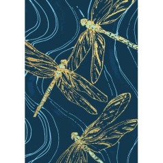Картина по номерам с золочением поталью "DRAGONFLYʼS" 28*40 см