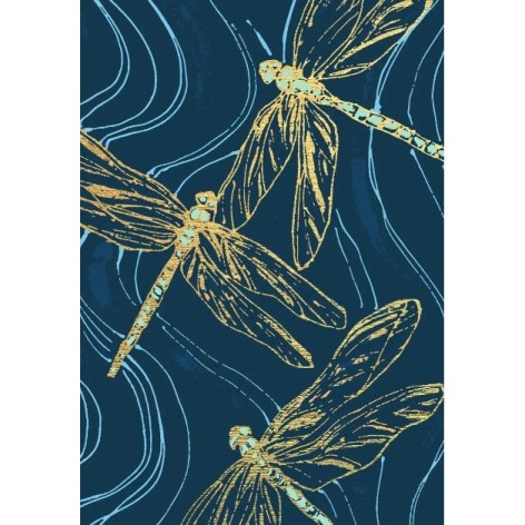 Картина по номерам с золочением поталью "DRAGONFLYʼS" 28*40 см