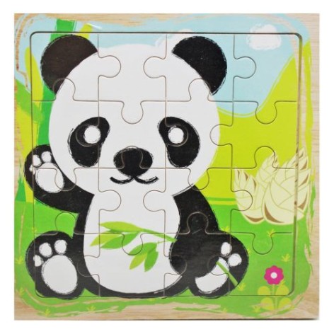 Дерев'яні пазли "Панда", 16 елементів