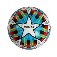 Мяч футбольный "Mibalon" №5, голубой (PVC)