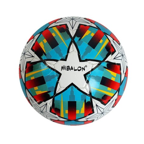 Мяч футбольный "Mibalon" №5, голубой (PVC)