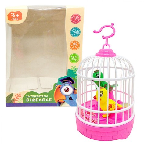 Іграшка на батарейках "Пташки в клітці" (рожевий), вид 1