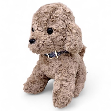 Мягкая игрушка "Мальтипу сидячий" (коричневый) 23 см