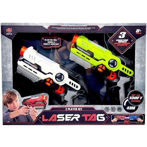 Бластеры, боевой набор 2в1 (ЗЕЛЕНЫЙ+Белый)