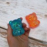 Антистресс жвачка-тянучка "Мишка" 7,5 см (синий)
