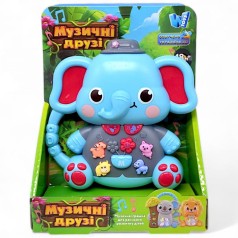 Музыкальная игрушка "Зверюшка. Слонёнок" (голубой) укр