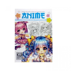 Раскраска аниме 210х297мм., 8 листов, Скоба.