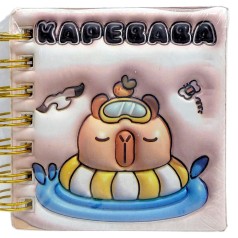 Блокнот 3D на пружине 10Х9,5 см "Капибара" (ВИД 3)