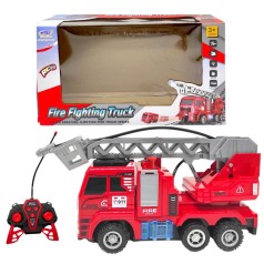 Пожарная машина на радиоуправлении с катапультой (USB.муз.мир.брызгает водой)