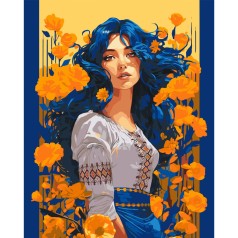 Картина по номерам "Украинская девушка" 40x50 см