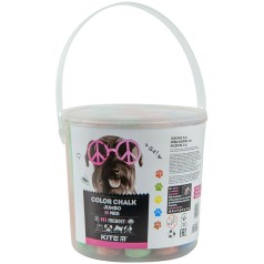 Мел цветной Jumbo, 15 шт. в ведерке Kite Dogs