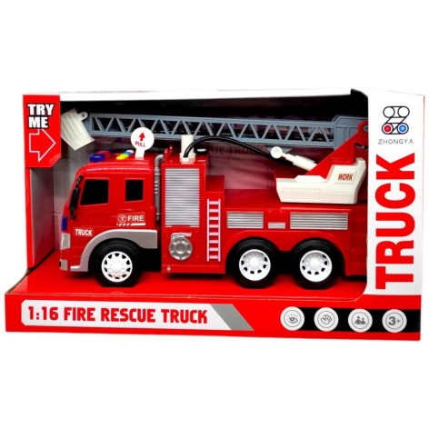 Машина "Пожежна машина" світло,звук, бризкає водою (короб. 32*11,5*18,5 см)