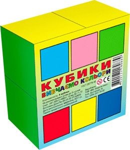 Кубики "Кольори", 4 кубики