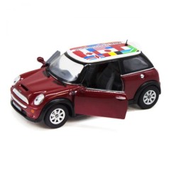 Машинка KINSMART Mini Cooper S (бордовий)