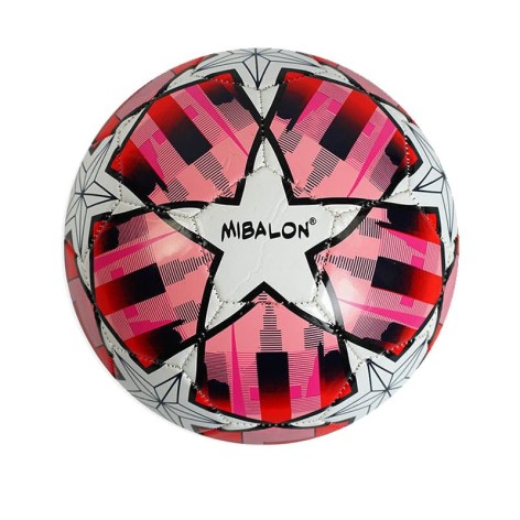 Мяч футбольный "Mibalon" №5, розовый (PVC)