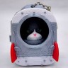 Брелок 3d печать "Кот в портфеле" (СЕРЫЙ)