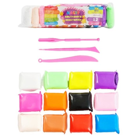 Маса для ліплення 2 кольорів, 3 стеки, в пакеті