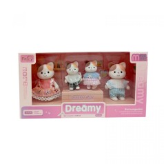 Флоксовые животные "Котики", 4 штуки, подвижные конечности, в коробке, микс видов