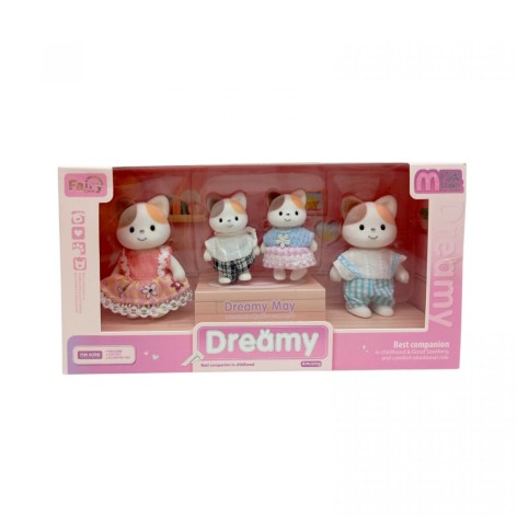 Флоксовые животные "Котики", 4 штуки, подвижные конечности, в коробке, микс видов