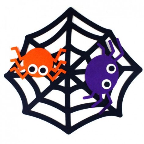 Підвіска з фетру, "Happy Halloween. Павучки"
