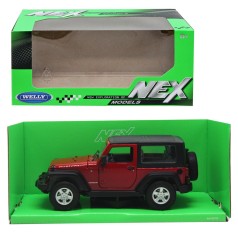 Машина металл Jeep Wrangler Rubicon 1:24 красная