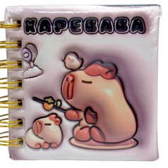 Блокнот 3D на пружине 10Х9,5 см "Капибара" (ВИД 4)