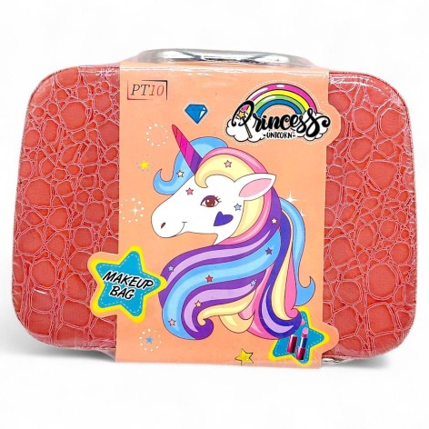 Набор аксессуаров в чемодане: духи+часы "Принцесса Единорог" (ОРАНЖЕВЫЙ)