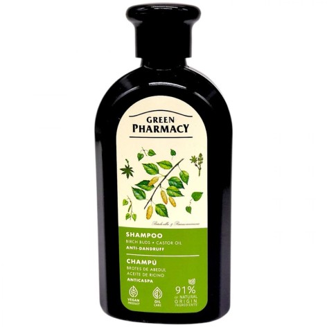 Шампунь "Green Pharmacy, березовые почки и касторовое масло" против перхоти (350 мл)