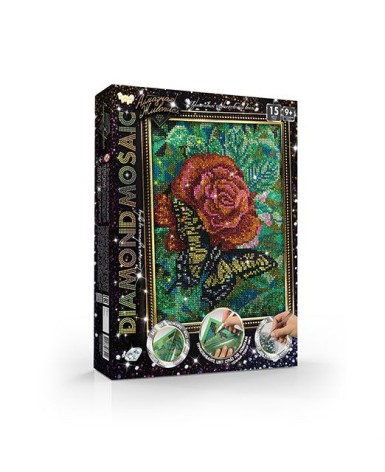 Алмазная живопись "DIAMOND MOSAIC", "Мобочка на цветочке"