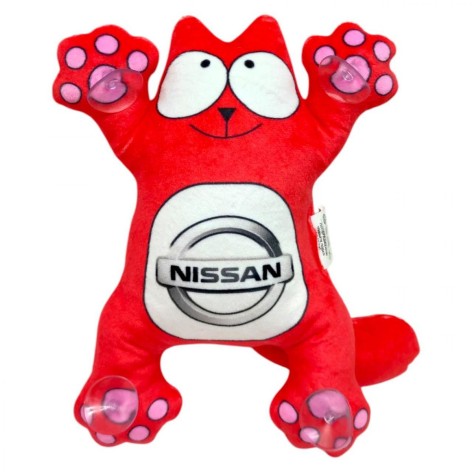 Котик Саймон на присосках 24 см NISSAN (КРАСНЫЙ)