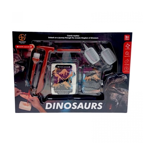 Раскопки "Динозавры" инструменты, гипсовый брикет, в коробке