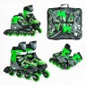 Ролики "Best Roller" размер 34-37/ цвет – ЗЕЛЕНЫЙ, колеса PU, ПЕРЕДНЕЕ КОЛЕСО СВЕТ, стелька 21.5-24 см, d колес – 7 см, в сумке