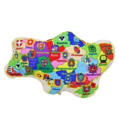 Сувенирная игрушка-подушка "Карта Украины"