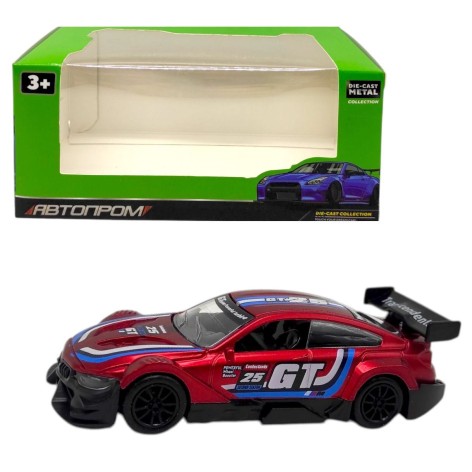 Машинка металлическая "АВТОПРОМ 1:36 BMW", КРАСНАЯ (коробка - 15,5х7х8 см)