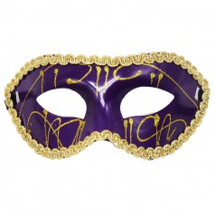 Карнавальная маска с кружевом, фиолетовая