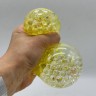 Сквиш пельмень 8,5 см антистресс, глитер с прозрачными орбизами