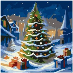 Картина за номерами 30*30см  "Ялинка"