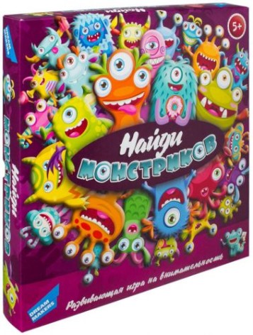 Игра детская настольная "Найди монстриков"