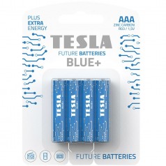 Батарейки TESLA BATTERIES AAA BLUE + (R03), 4 штуки