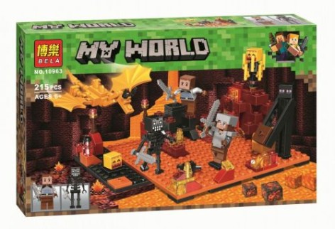 Уценка. Конструктор "My World Minecraft: Битва в подземном мире", 215 дет - Повреждена упаковка.