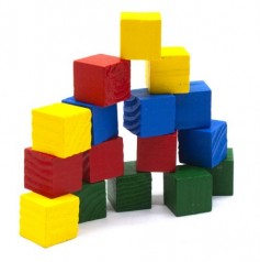 Кубики цветные, 2х2 см