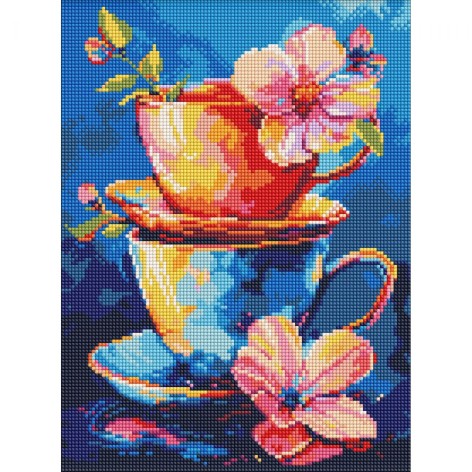 Набір з алмазною мозаїкою "Таємниця чаювання" 30x40см