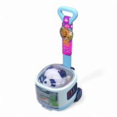 Набір у валізі Plush Pet, панда на батарейках, з аксесуарами, блакитний