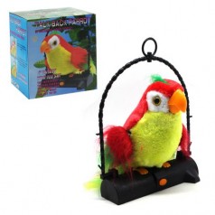 Интерактивная игрушка "Попугай-Повторюшка" (красный)