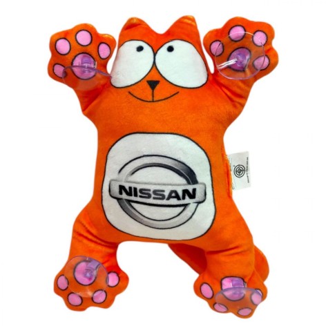Котик Саймон на присосках 24 см NISSAN (ОРАНЖЕВЫЙ)