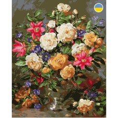 Картина по номерам "Букет роз" 40x50 см