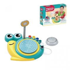 Набор для гончарства "Улитка" электрический круг для гончарства, от сети, глина, инструменты, краски, палитра, кисточки, фартук, в коробке