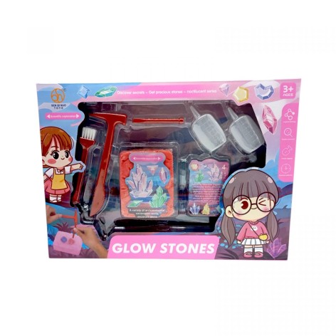 Раскопки "Кристалы" инструменты, гипсовый брикет, в коробке