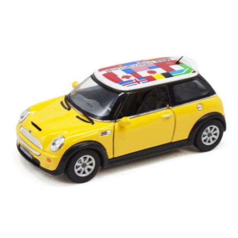 Машинка KINSMART Mini Cooper S жовтий