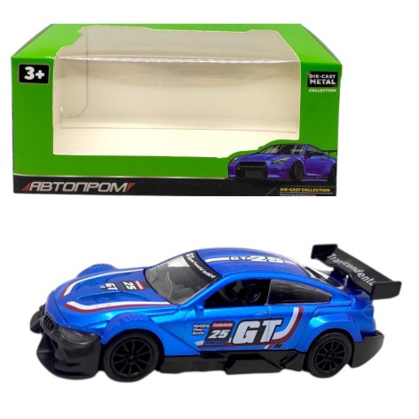 Машинка металлическая "АВТОПРОМ 1:36 BMW", СИНЯЯ (коробка - 15,5х7х8 см)